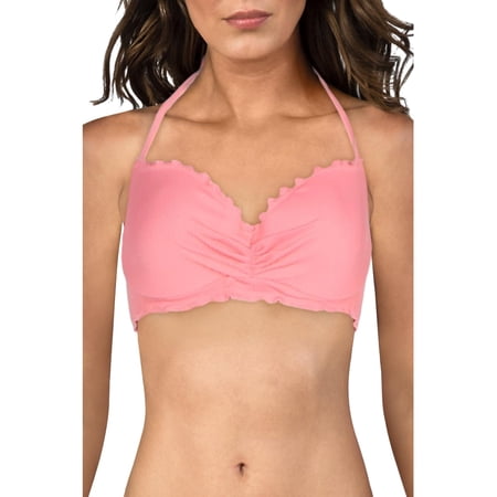 Sundazed Womens Ruffled Halter Swim Top Separates