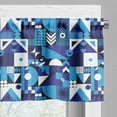 thumbnail image 3 of Ambesonne Navy Blue Valance Pack of 2, Contemporary Abstract, 42"X18", Violet Pale Blue White, 3 of 5