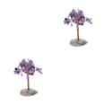 thumbnail image 3 of Kearding El árbol de alambre de cobre artificial de bajo mantenimiento requiere un cuidado mínimo Elegante colgante de árbol artificial Cristal morado 2Conjunto, 3 of 6