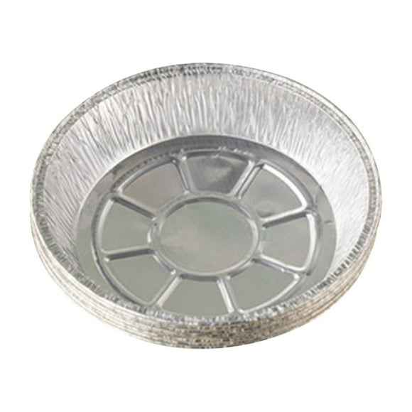 Awdenio Oil-Proof Aluminum Foil Tin Box Round Tin Foil Pans Disposable Aluminum Air Fryer Non-Stick Mat For Baking Roasting & Cooking 50Pcs