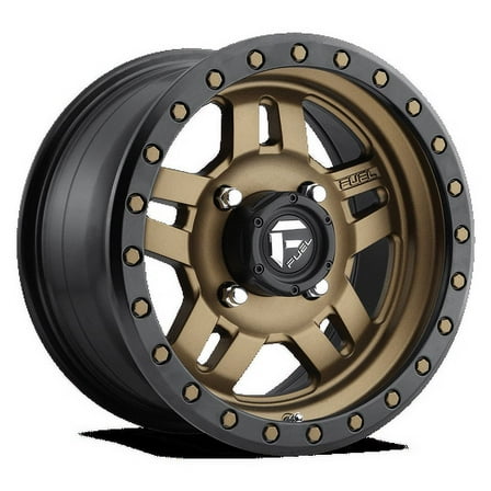 Fuel UTV Aluminum Rim D583 ANZA 4 3 14X7in Matte Bronze with Black Bead Ring Finish, D5831470A544
