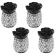 thumbnail image 1 of BEADCEST 4Ud Tapones De Para Automóvil Negro Con Cubierta Resistente Y Floral, 1 of 7