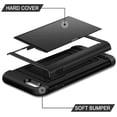 thumbnail image 3 of For Apple iPhone XS Blue Shockproof Card Slot Wallet Heavy Duty Case Tough 360 Cover Case, 3 of 5
