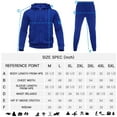 thumbnail image 5 of AKsit Men's Sweatsuit 2 Piece Hoodie Tracksuit Set Jogging Suits Outfit Everyday Casual Wear Fashion Activewear Zip Warm Tracksuit Sports Set Royal blue 4XL, 5 of 5