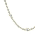 thumbnail image 2 of 50 Carat Lab Diamond Tennis Necklace For Women 14K Yellow Gold | Round Shape IGI Certified FG-VS Diamonds Solitaire Station Tennis Necklace, 2 of 5