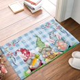 thumbnail image 1 of Paillasson Intérieur à Carreaux Œufs de Pâques Blue Buffalo, Tapis de Porte Antidérapant, Tapis de Bienvenue, Tapis de Salle de Bain 20x31.5 Po, 1 of 6