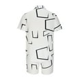 thumbnail image 6 of Honeeladyy Men's 2 Pieces Shirts Set Casual Short Sleeve Button Down Shirts and Shorts Outfits #Wb-White-XXXL, 6 of 6