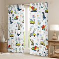 thumbnail image 2 of jejeloiu Colorful Dino Balloon Blackout Curtains Set of 2 (52x84 Each),Excavator Crane Vehicle Window Curtains,Cute Cartoon Dinosaur Curtains and Drapes For Boys Teens,Breathable Home Decor, 2 of 6