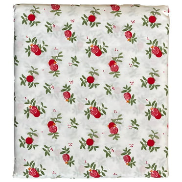 Big One Christmas Pomegranate Cotton Rich Sheet Set, 275 Thread Full Bed Sheets