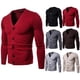thumbnail image 4 of Suéter de otoño nuevo, tejido de punto, primavera, manga larga, cuello en V, suéter de talla grande, abrigo, chaquetas tipo cárdigan para hombre, 4 of 5