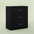 thumbnail image 5 of Furinno Tidur Simple Design 3-Drawer Dresser with Handle, Americano, 5 of 6