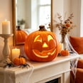 thumbnail image 7 of OANLKGI Halloween Pumpkin Lantern LED Lighted up Pumpkins Decorations Jack O' Lanterns Vintage Tabletop Fall Decor for Indoor or Outdoor Decors Thanksgiving Halloween Party Supplies, 7 of 7