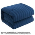 thumbnail image 2 of Style House Navy Crinkle Comforter for Teens Adults Seniors, Twin, 2 of 9