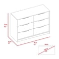thumbnail image 4 of Bangor 2 Piece Bedroom Set, Drawer Dresser + Nightstand, Black / Pine, 4 of 9