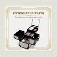 thumbnail image 4 of BYOOTIQUE Makeup Train Case Trolley w/ Cube Case Cosmetic Organizer Art Deco Graphite, 4 of 9