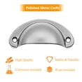 thumbnail image 3 of 15Pcs Cabinet Knobs Drawer Knobs Antique Cup Drawer Pulls Vintage Shell Shape Handles Modern Cabinet Knobs for Dresser Wardrobe Kitchen Bedroom Furniture, with Screws(Silver), 3 of 7