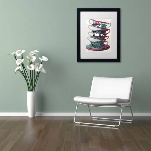 Trademark Fine Art "Afternoon Tea III" Canvas Art by Color Bakery White Matte, Black Frame