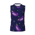 thumbnail image 6 of Lsque Eggplant Print Men's Cotton Blend Sleeveless Muscle Shirts (S-3XL)- Moisture Wicking, Odor Protection, UPF 30+,3X-Large, 6 of 8