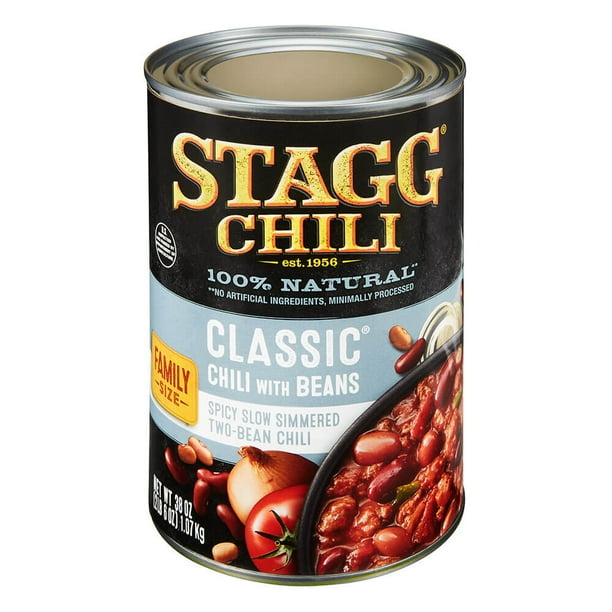 STAGG Classic Chili with Beans, Canned Chili, 38 oz