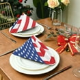 thumbnail image 3 of GZHJMY Soft Reusable Satin Table Decorative Napkins,20x20InX6 PCSAmerican Flag,Family Dinner Wedding Banquet, Cocktail Party, Kitchen,Birthday Party, 3 of 7