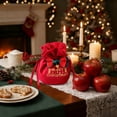 thumbnail image 1 of SouMaox Christmas Velvet Drawstring Bag Soft Texture Ribbon Closure Holiday Packaging Festive Supplies for Winter Party Exchange, 1 of 9