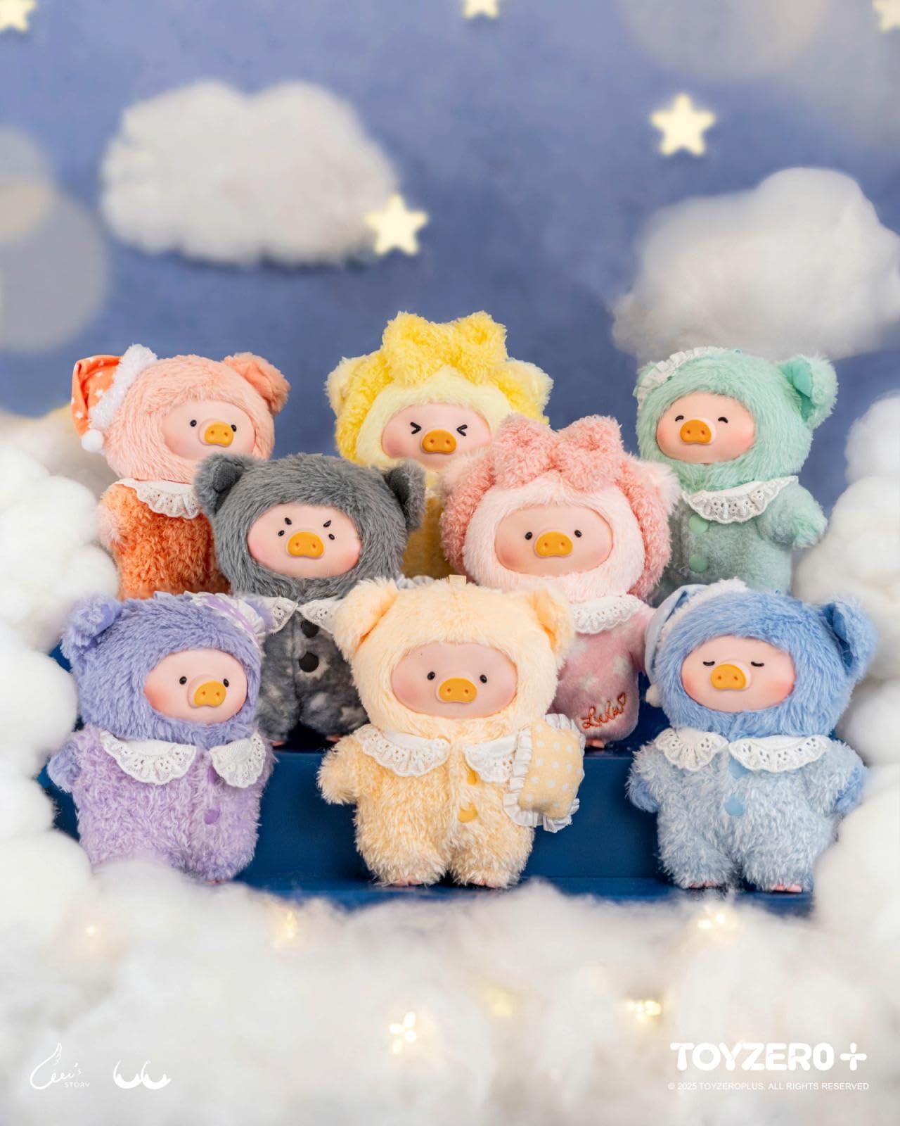Lulu The Piggy Blind Box - LuLu's Dreaming Wonderland Series Plush Keychain Blind Boxes Figures Cute Stuffed Animals Kawai Mystery Box Toys Home Decorations Holiday Birthday Gifts, Single Box