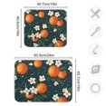thumbnail image 4 of Yayeee Dish Drying Mat for Kitchen Counter 16"x18" Microfiber Absorbent Pad, Blue Floral Oranges, 4 of 7