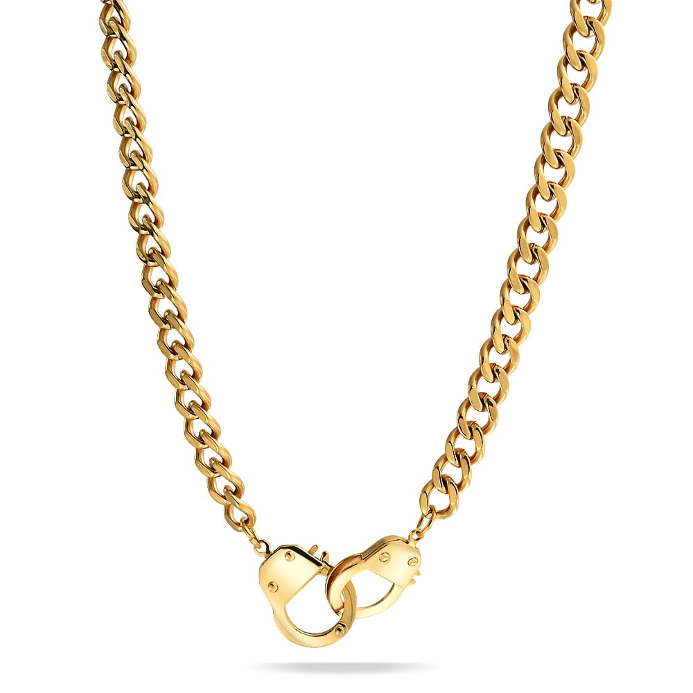 handcuff necklace gold