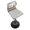thumbnail image 6 of Folia Mid-Century Modern Adjustable Barstool in Light Grey Wood and Light Grey Fabric by LumiSource, 6 of 8