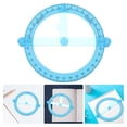 thumbnail image 4 of 5 transportadores circulares móviles para escuela y oficina, regla de dibujo multifuncional con brazo oscilante, transportador azul de 360 grados para dibujo técnico, 4 of 8
