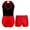 Red, variant on Kids Girls Gymnastics Leotard Outfit Sparkly Rhinestones Dance Unitard and Shorts Set Ballet Blue Green 12