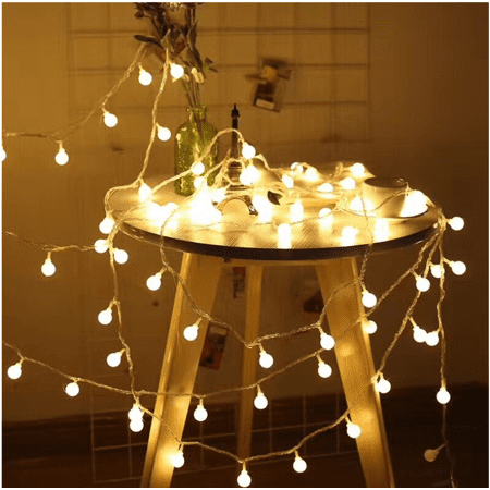 Led String Lights 19 68ft 40led Ball, Outdoor Decorative Lights Battery Operated
