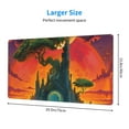 thumbnail image 2 of Naloa Abstract Tree Castle Gaming Mouse Pad Large Mouse Mat Long Extended Desk Pad Non-Slip Rubber Mice Pads Stitched Edges Thin Pad (16x29.5 Inch), 2 of 8