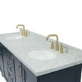 thumbnail image 5 of Ariel Taylor 73 In. Double Oval Sink Vanity With Carrara White Marble Countertop In Midnight Blue, 5 of 11