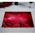 thumbnail image 2 of EREHome Roses Coeurs bouquetValentine'S Day Set Table Mat Tasse Tapis 12x18 Pouces, Ensemble de 2, 2 of 2