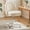 Tv-white, variant on Vanity Chair with Back, Adjustable Tall Office Chair High Swivel Bar Stools Fluffy Cute Desk Chair Comfy with Wheels Bow Pillow Armlees for Adults Standing Desk Bar, Teddy Velvet