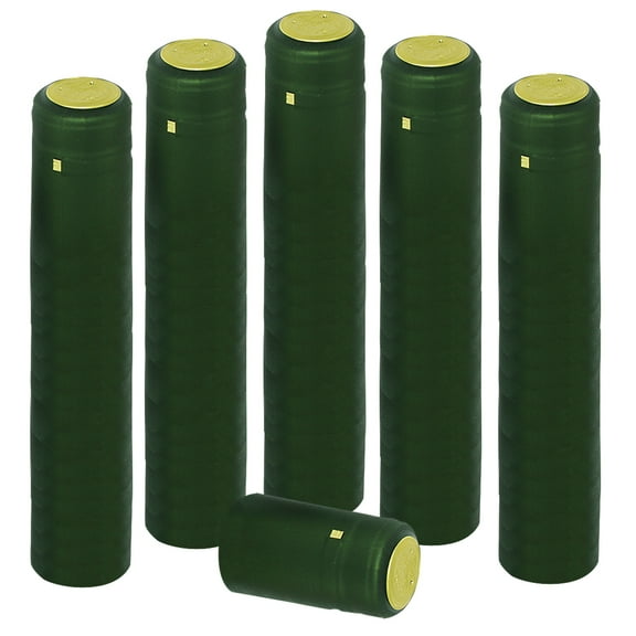 Heat-Shrink Wine Bottle Capsules (Green, Matte), 100 Count