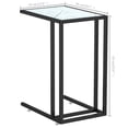 thumbnail image 4 of vidaXL Computer Side Table White Marble 50x35x65 cm Tempered Glass, 4 of 4