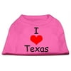 I Love Texas Screen Print Shirts Bright Pink Lg (14)
