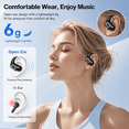 thumbnail image 4 of Open Ear Headphones, Open Ear Earbuds with Comfortable Earhook, 58H HiFi Stereo Bone Conduction Earbuds with Mic, Noise Cancelling,Bluetooth 5.4 Earphones, IP7 Waterproof Wireless Earbuds for Workout, 4 of 8