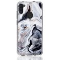 thumbnail image 4 of Samsung Galaxy A11 Case, Rosebono Bling Glitter Sparkle Black and White Marble Graphic Fashion Cute Colorful Skin Cover Shockproof Case for Samsung Galaxy A11, 4 of 5
