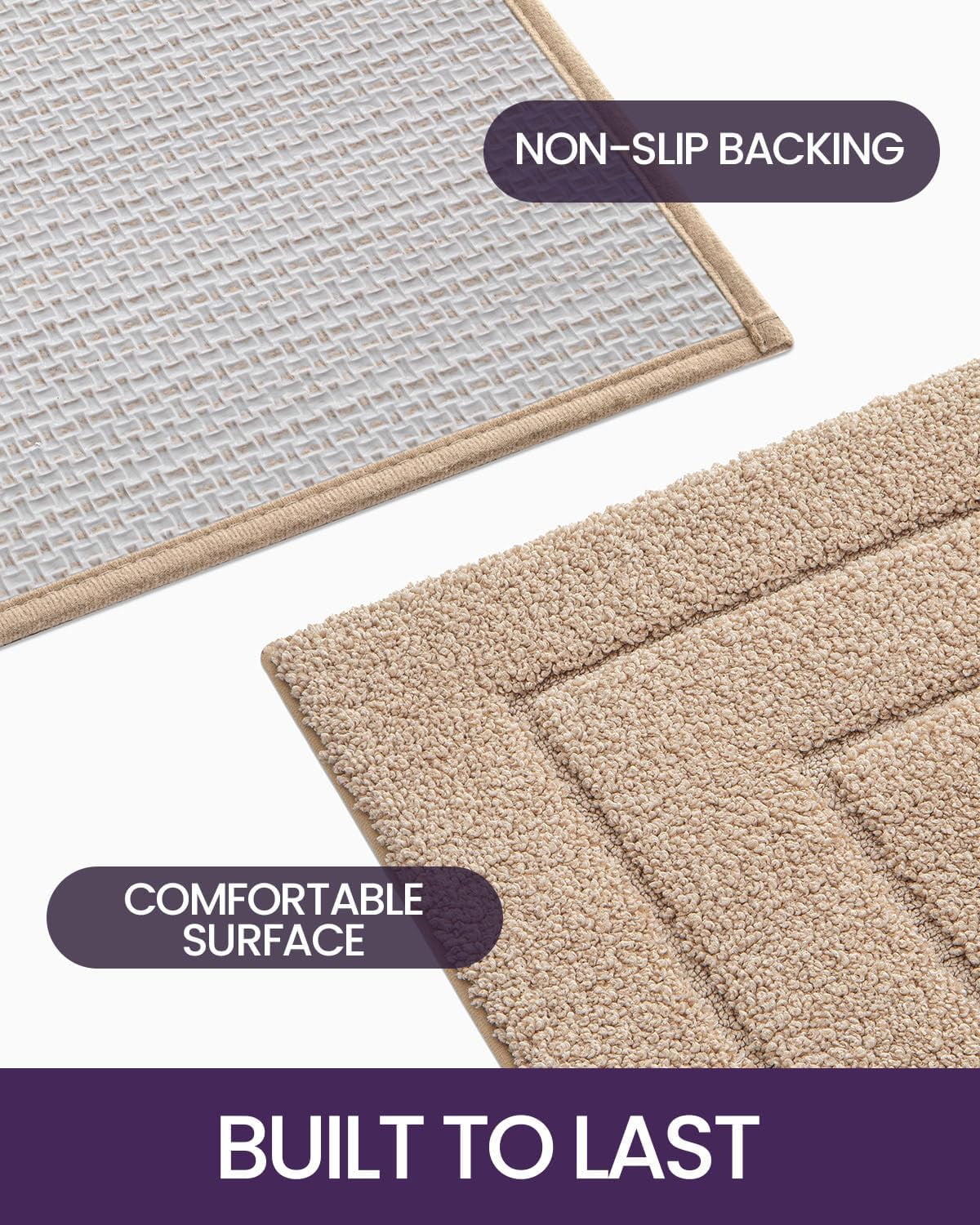 Bathroom Rug Mat, Extra Soft Absorbent Premium Bath Rug, Non-Slip Comfortable Bath Mat, Carpet for Tub, Shower, Bath Room, Machine Washable