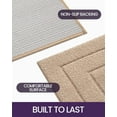thumbnail image 4 of EcoNesxp Beige 60x120cm Extra Large Absorbent Soft Bath Mat Bathroom Rug with Rubber Backing, 4 of 5