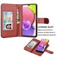 thumbnail image 6 of Case for Samsung Galaxy A15 A14 A03S A12 A13 A23 A53 A54 5G Wallet Case,Takfox [RFID Blocking] 9 Card Holder Stand [Shockproof TPU Interior Case] PU Leather Magnetic Protective Flip Phone Cover[Wine], 6 of 7