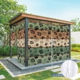 thumbnail image 6 of Outdoor Curtains for Patio Waterproof, Dark Sage Green Brown Outdoor Privacy Panels Grommet, Farmhouse Dog Paw Vintage Blackout Outside Curtains for Porch/Cabana/Pergola/Gazebo 54"x95", 1 Panel, 6 of 8