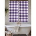 thumbnail image 7 of Living Room Curtains 72 Inches length, Purple Checkered Window Treatment Curtain Drapes, Farmhouse Buffalo Plaid Light Filtering Drapes for Bedroom Laundry Room, 52"x72", 2 Panels, 7 of 7