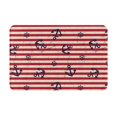 Bathroom Rugs Mat, Vintage Anchor Red Stripe Entryway Indoor Door Mat