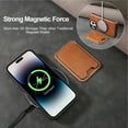 thumbnail image 6 of Allytechgroup for iPhone 13 Pro Max Phone Case with Card Holder [Compatible with Magsafe Wireless Charging] Slim PU Leather Magnetic Wallet Back Flip Case Soft TPU Bumper Shockproof Cover, Brown, 6 of 7