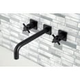 thumbnail image 2 of Kingston Brass KS6020DX Concord Two-Handle Wall Mount Roman Tub Faucet, Matte Black, 2 of 7