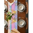 thumbnail image 2 of Golden Palm Tree Table Runner 72 Inches, Rainbow Beach Seaside Bed Runner Dresser Scarves Tabletop for Indoor Outdoor Parties/Ceremony/Banquet, 13" x 72", 2 of 8